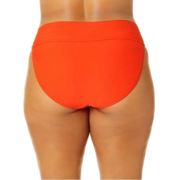 Bikini, Ruffled Plunge Top & Mid Rise High Cut Bottoms Swimsuit 2-Piece Size 3X - Picture 8 of 10